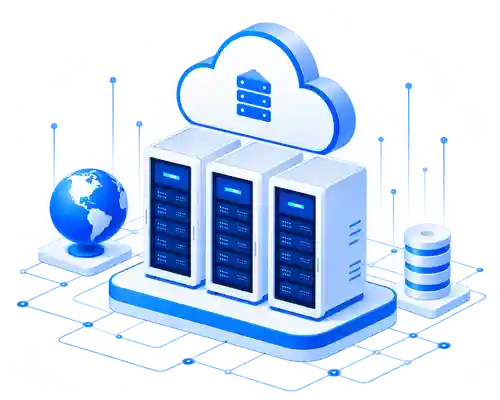 大洋洲高防站群服务器与云计算基础设施示意图